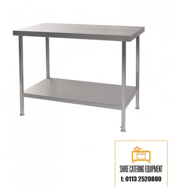 Stainless steel centre bench available at Shire Catering Equipment