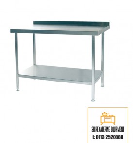 Stainless steel wall bench available at Shire Catering Equipment