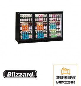 Blizzard Bar3SL sliding triple door bottle coolers available at Shire Catering Equipment