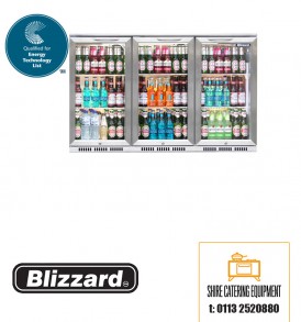 Blizzard Bar3SS triple door bottle coolers available at Shire Catering Equipment