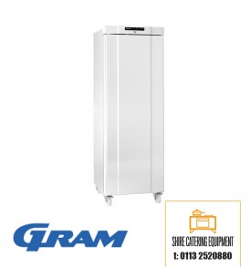 Gram Compact F420LGC25W upright freezer available at Shire Catering Equipment